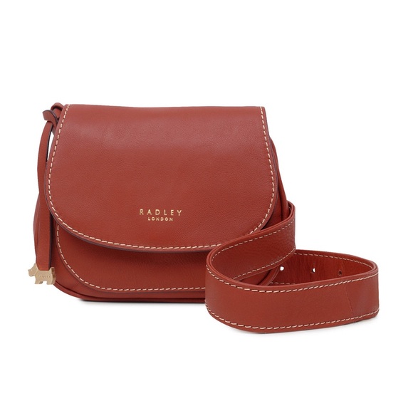 RADLEY LONDON SHOULDER BAG Saddle Bag EQUESTRIAN STYLE in Smooth Leather. - Picture 12 of 16
